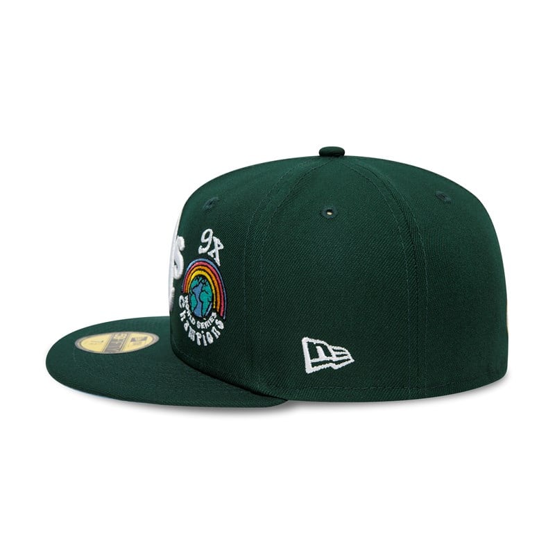 59fifty New Era Oakland Athletics Groovy Fitted Gorras Verdes | TA2901378