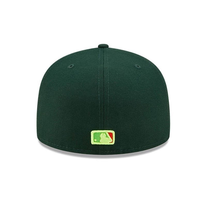 59fifty New Era Oakland Athletics Infrared Fitted Gorras Verdes | OZ6027145