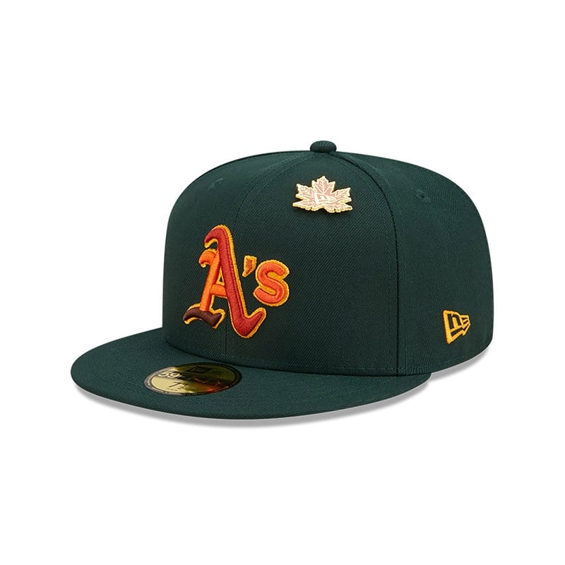 59fifty New Era Oakland Athletics Leafy Fitted Gorras Verdes | OS2736591