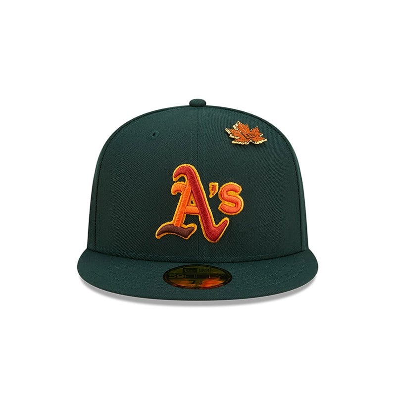 59fifty New Era Oakland Athletics Leafy Fitted Gorras Verdes | OS2736591