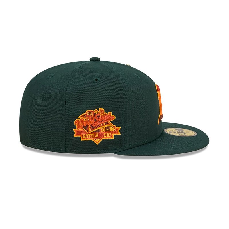 59fifty New Era Oakland Athletics Leafy Fitted Gorras Verdes | OS2736591