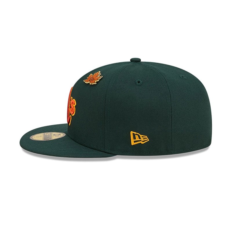 59fifty New Era Oakland Athletics Leafy Fitted Gorras Verdes | OS2736591