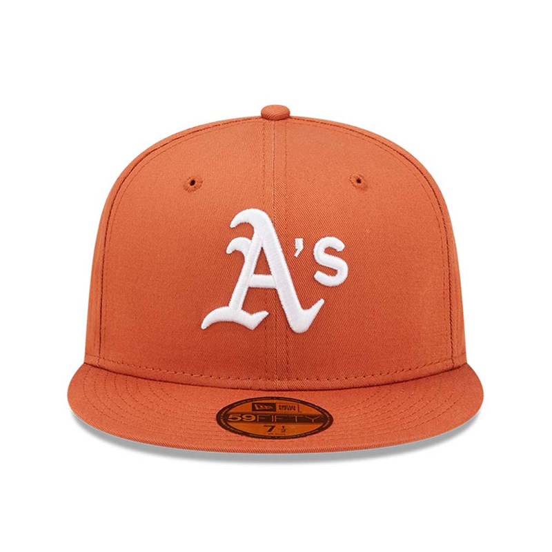 59fifty New Era Oakland Athletics League Essential Fitted Gorras Marrom | XR9804375