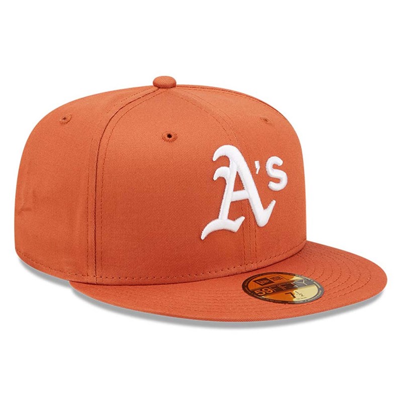 59fifty New Era Oakland Athletics League Essential Fitted Gorras Marrom | XR9804375