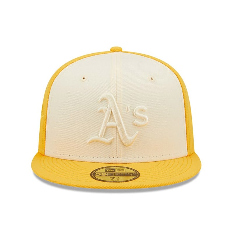 59fifty New Era Oakland Athletics MLB 2-tone Fitted Gorras Amarillos | BH8163092