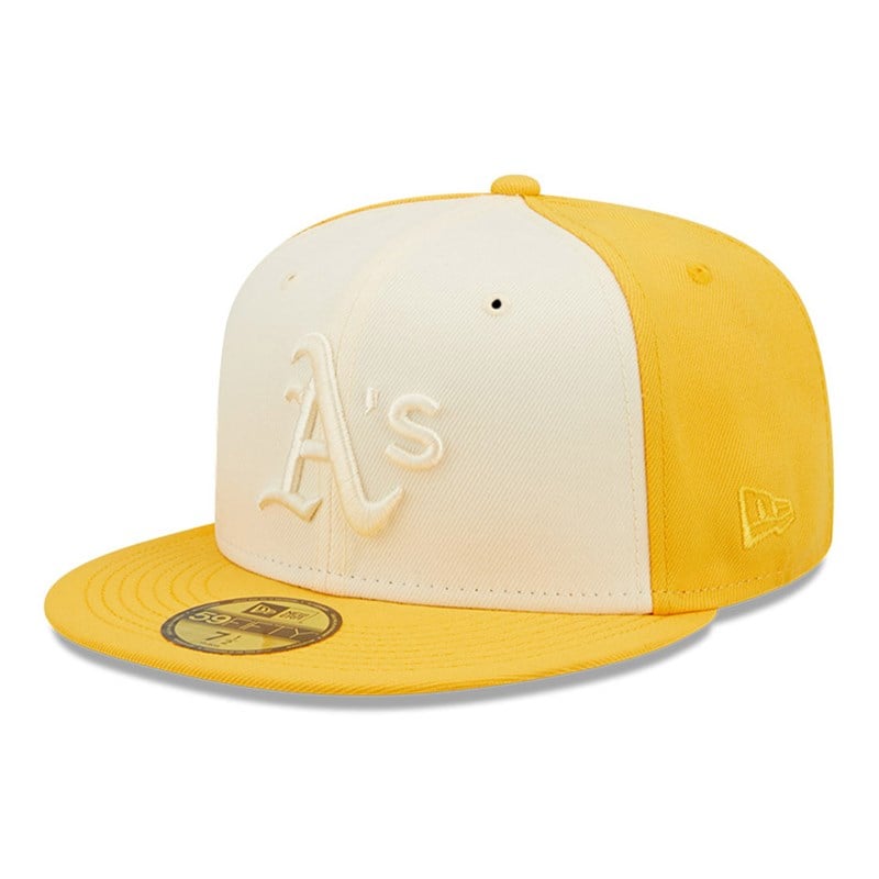 59fifty New Era Oakland Athletics MLB 2-tone Fitted Gorras Amarillos | BH8163092