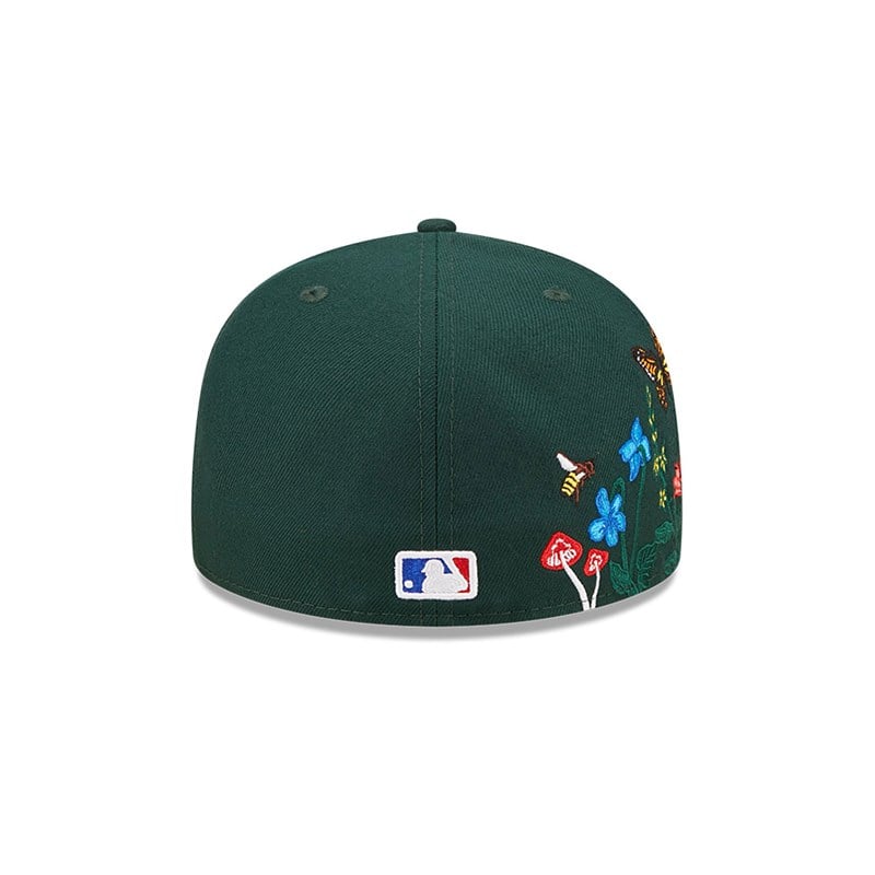 59fifty New Era Oakland Athletics MLB Blooming Fitted Gorras Verdes | YU7091524