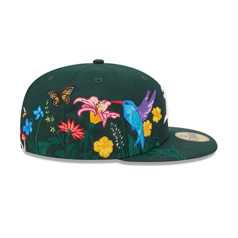 59fifty New Era Oakland Athletics MLB Blooming Fitted Gorras Verdes | YU7091524