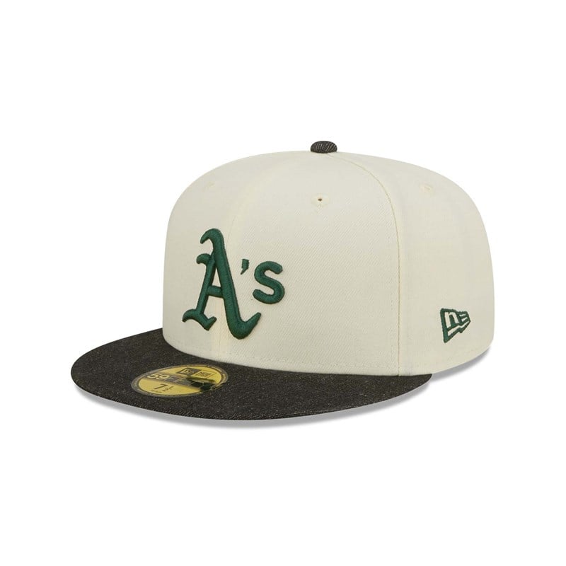 59fifty New Era Oakland Athletics MLB Chrome Fitted Gorras Blancos | LB2648501