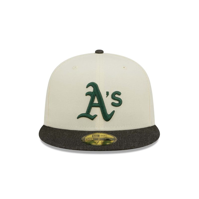 59fifty New Era Oakland Athletics MLB Chrome Fitted Gorras Blancos | LB2648501