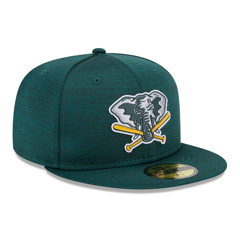 59fifty New Era Oakland Athletics MLB Clubhouse Fitted Gorras Verdes | HN4319627