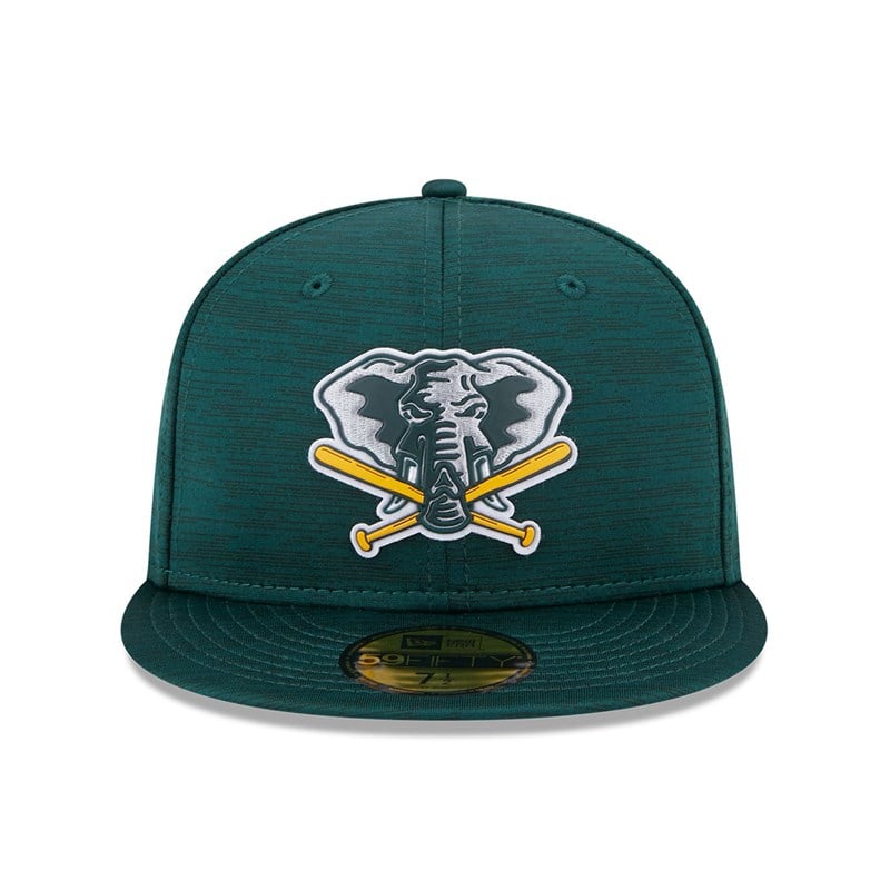 59fifty New Era Oakland Athletics MLB Clubhouse Fitted Gorras Verdes | HN4319627