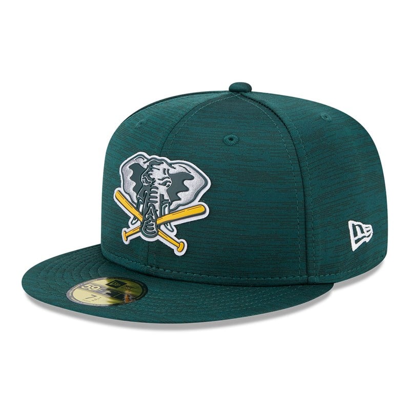 59fifty New Era Oakland Athletics MLB Clubhouse Fitted Gorras Verdes | HN4319627