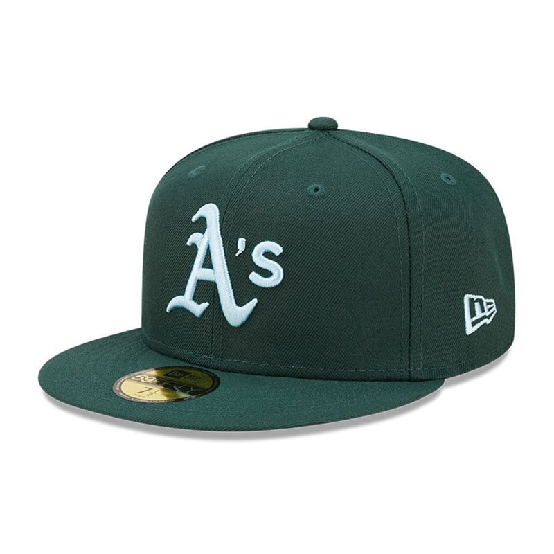 59fifty New Era Oakland Athletics MLB Cloud Fitted Gorras Verdes | IN9623105