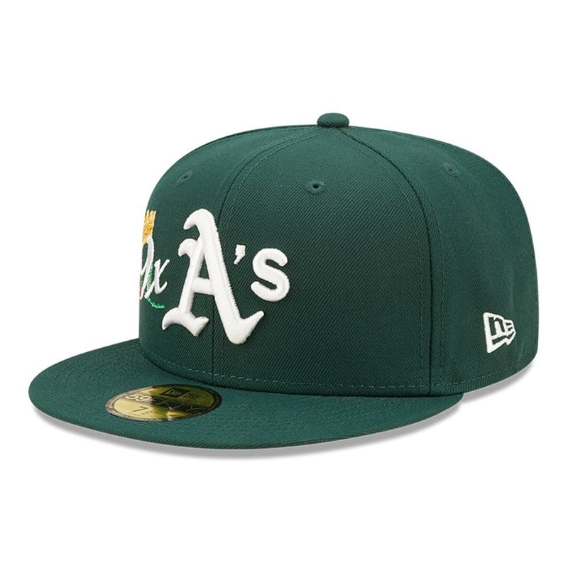 59fifty New Era Oakland Athletics MLB Crown Champs Fitted Gorras Verdes | GC8156739