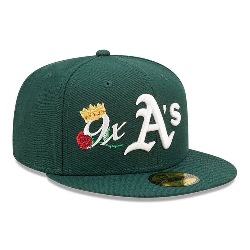 59fifty New Era Oakland Athletics MLB Crown Champs Fitted Gorras Verdes | GC8156739