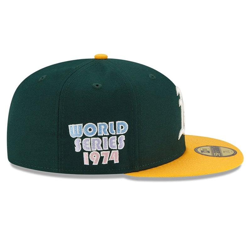 59fifty New Era Oakland Athletics MLB Pop Sweat Fitted Gorras Verdes | HS8413265