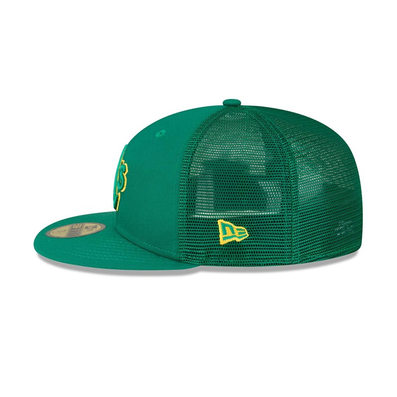 59fifty New Era Oakland Athletics MLB Spring Entrenamiento Fitted Gorras Verdes | IY0761594