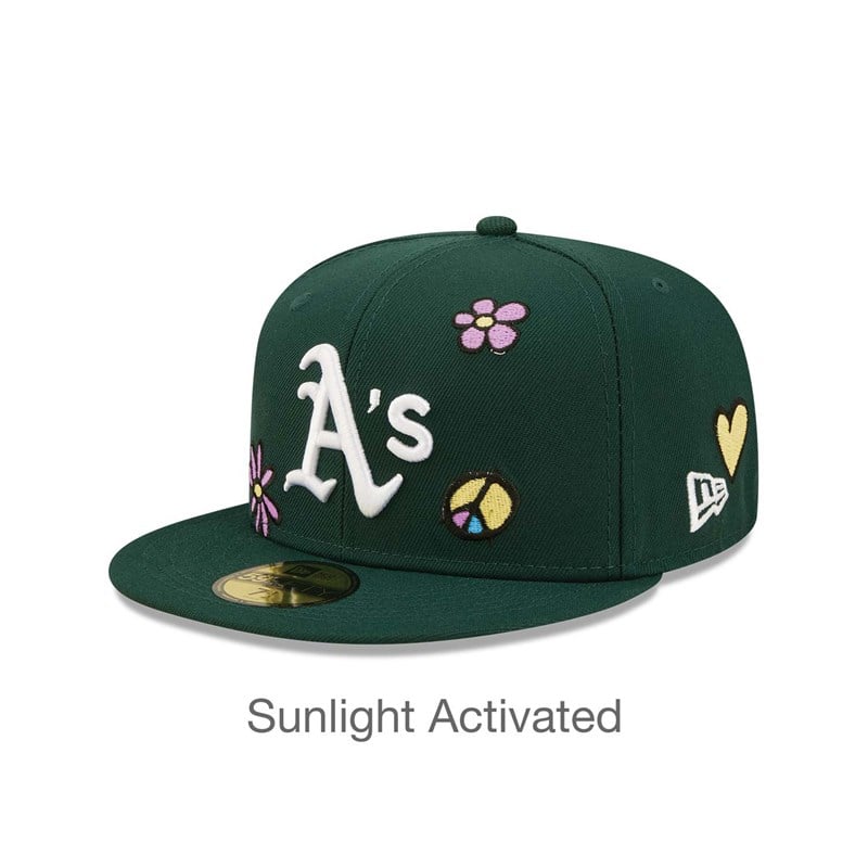 59fifty New Era Oakland Athletics MLB Sunlight Pop Gorras Verdes | NU4281930