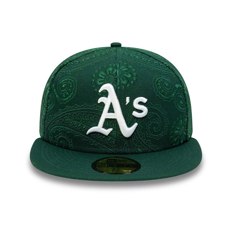 59fifty New Era Oakland Athletics MLB Swirl Fitted Gorras Verdes | ZW7081256