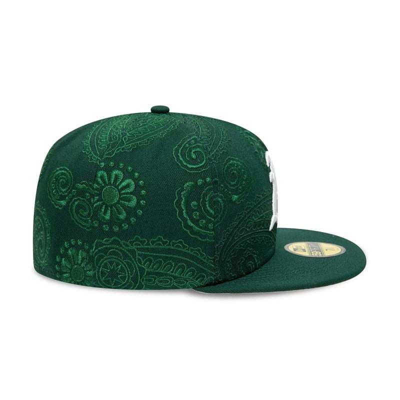 59fifty New Era Oakland Athletics MLB Swirl Fitted Gorras Verdes | ZW7081256