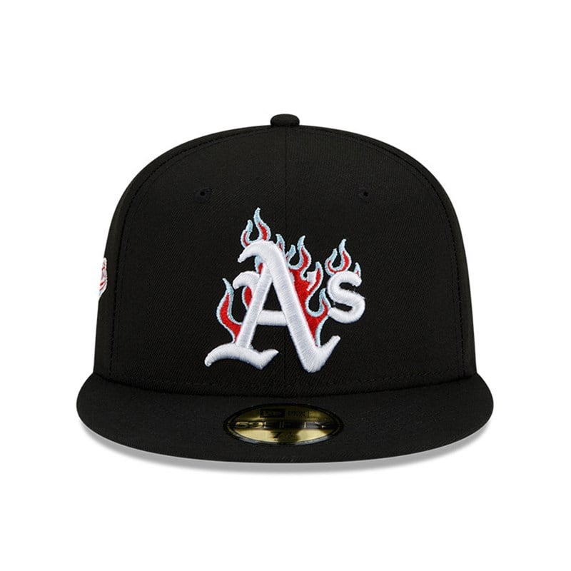 59fifty New Era Oakland Athletics MLB Team Fire Gorras Negros | GC2591387