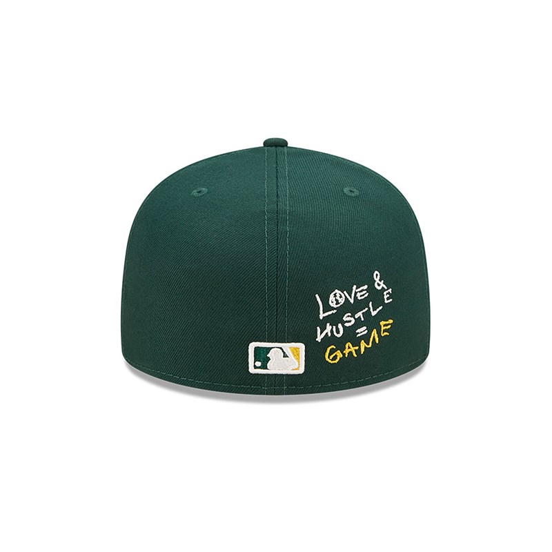 59fifty New Era Oakland Athletics MLB Team Heart Fitted Gorras Verdes | YE9782560