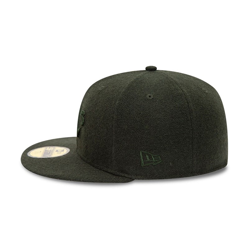 59fifty New Era Oakland Athletics Melton Fitted Gorras Verdes | QP1528763