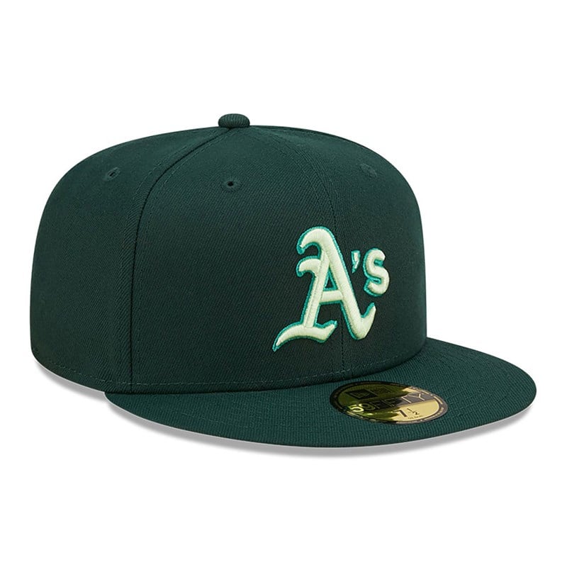 59fifty New Era Oakland Athletics Monocamo Fitted Gorras Verdes | TJ0836542