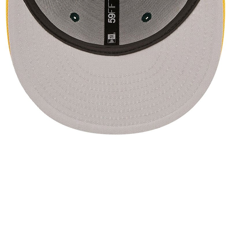 59fifty New Era Oakland Athletics Ne Letterman Fitted Gorras Verdes | MJ9638415