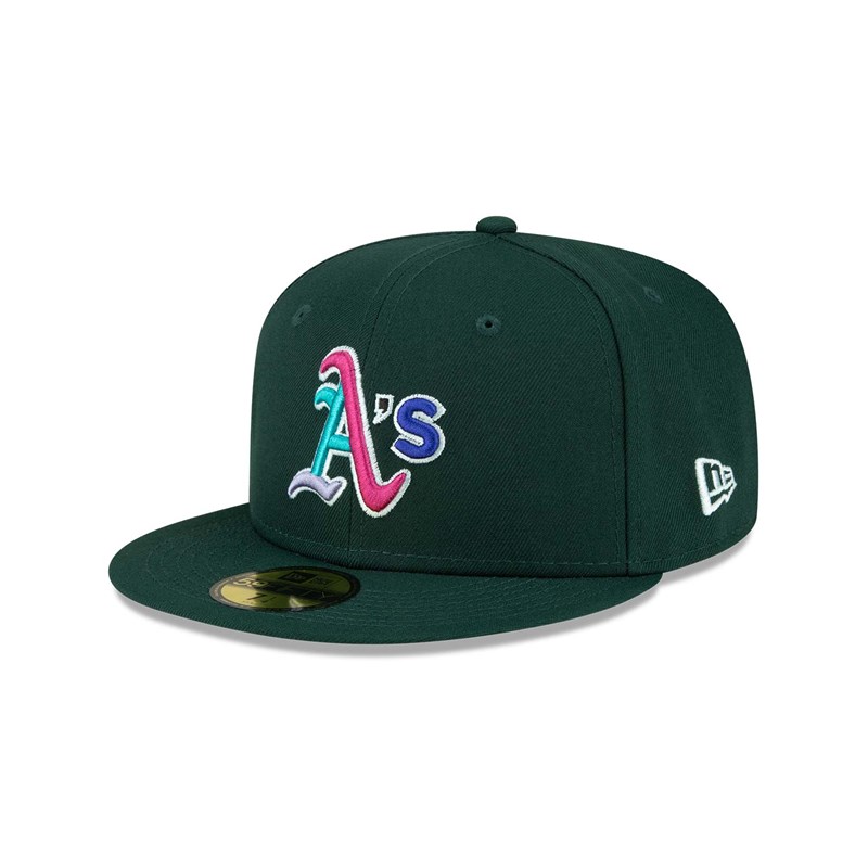 59fifty New Era Oakland Athletics Polarlights Fitted Gorras Verdes | OX1936074