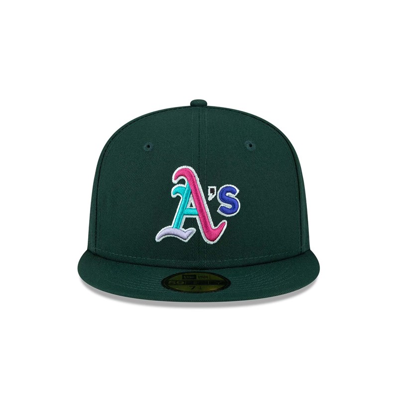 59fifty New Era Oakland Athletics Polarlights Fitted Gorras Verdes | OX1936074