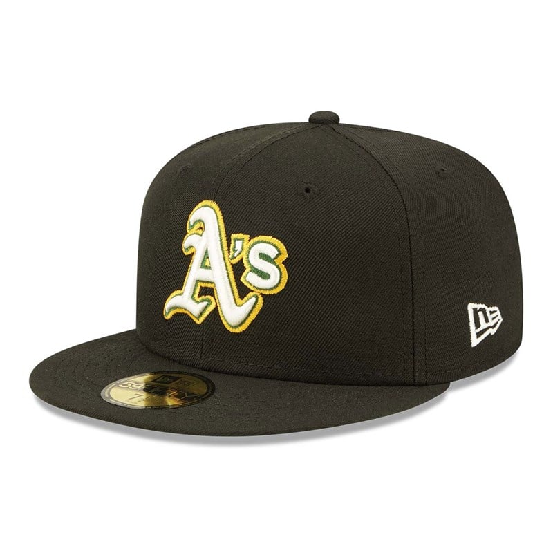 59fifty New Era Oakland Athletics Pop Fitted Gorras Negros | QD1027968