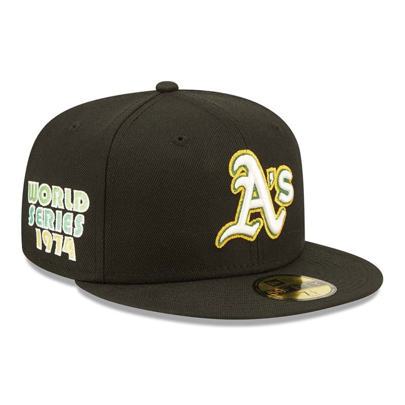 59fifty New Era Oakland Athletics Pop Fitted Gorras Negros | QD1027968