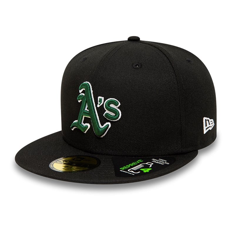 59fifty New Era Oakland Athletics Repreve Gorras Negros | CS2504716