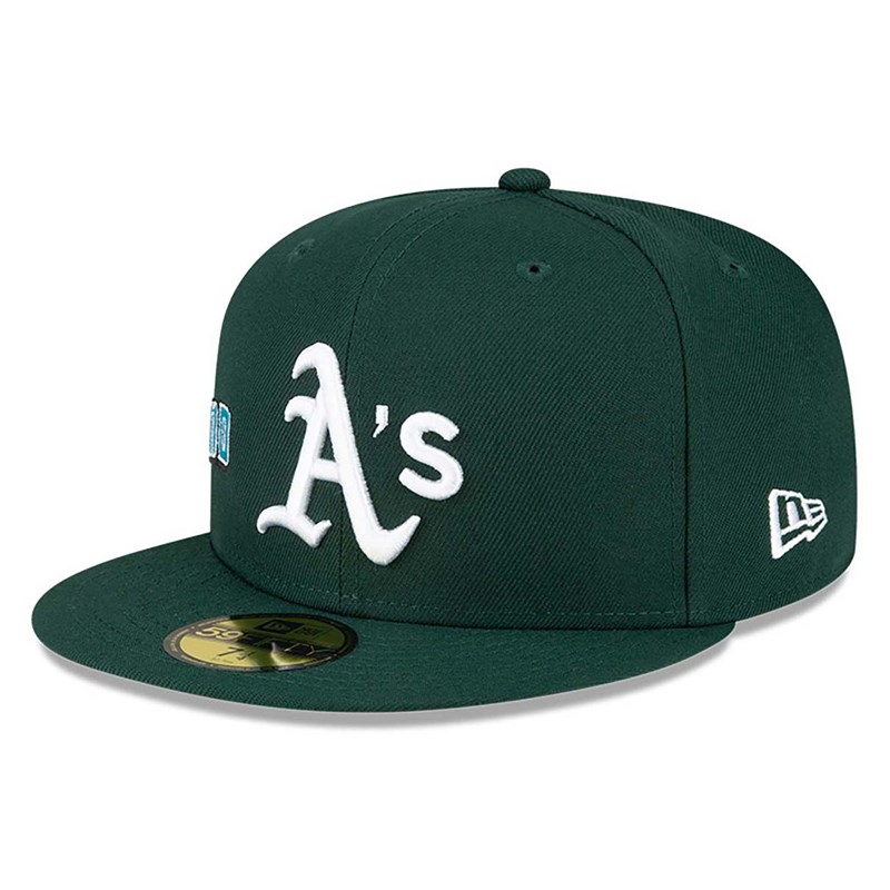 59fifty New Era Oakland Athletics Stateview Fitted Gorras Verdes | QZ7261304