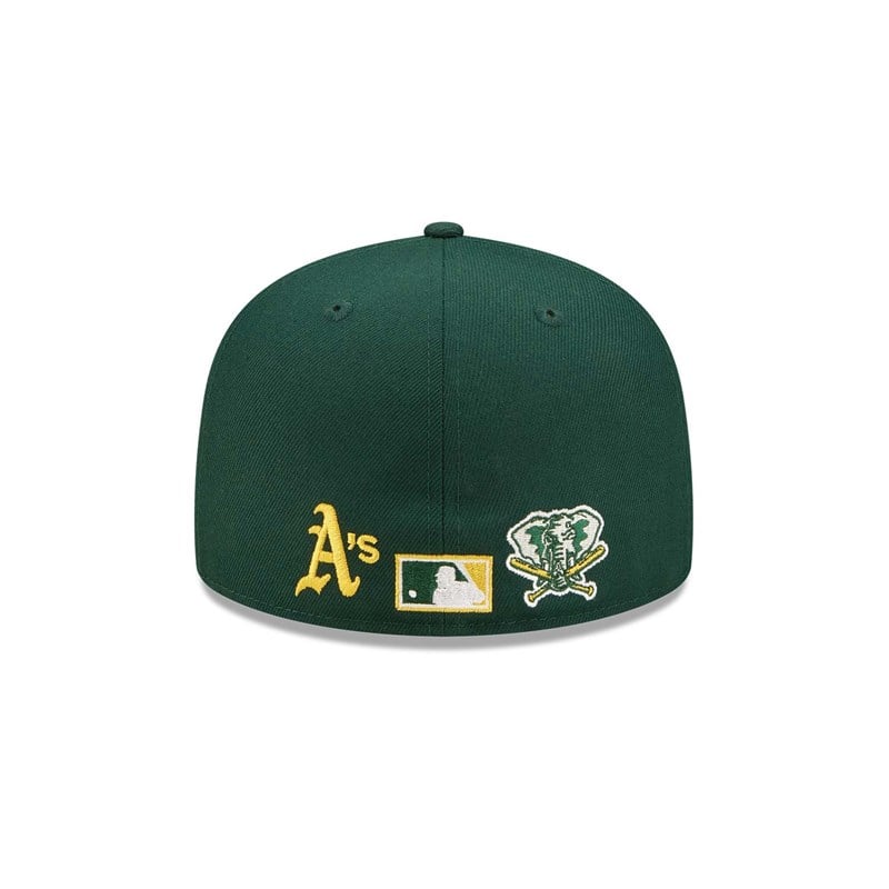 59fifty New Era Oakland Athletics Team Colour Fitted Gorras Verdes | GE3564021