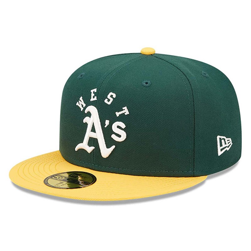 59fifty New Era Oakland Athletics Team League Fitted Gorras Verdes | QP2439507