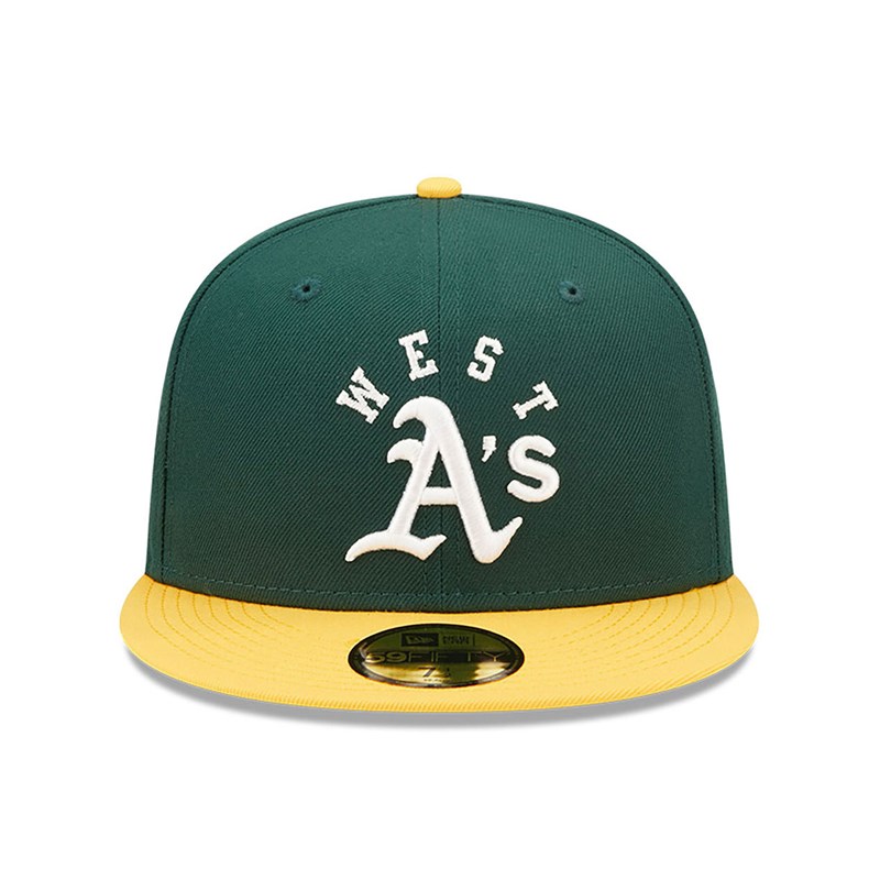 59fifty New Era Oakland Athletics Team League Fitted Gorras Verdes | QP2439507