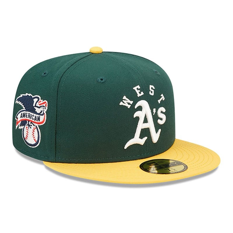 59fifty New Era Oakland Athletics Team League Fitted Gorras Verdes | QP2439507