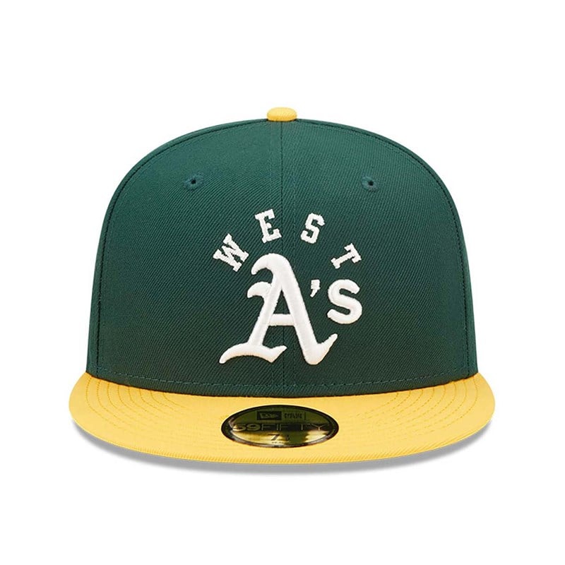 59fifty New Era Oakland Athletics Team League Fitted Gorras Verdes | QP2439507