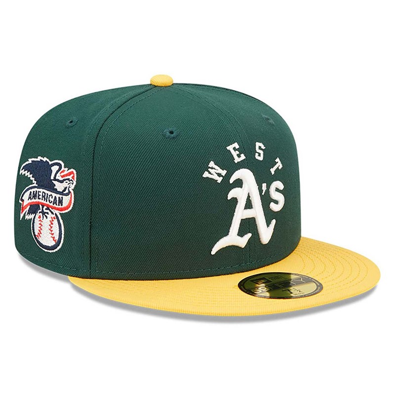 59fifty New Era Oakland Athletics Team League Fitted Gorras Verdes | QP2439507