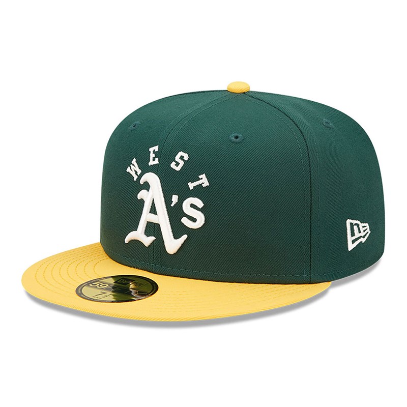 59fifty New Era Oakland Athletics Team League Fitted Gorras Verdes | QP2439507