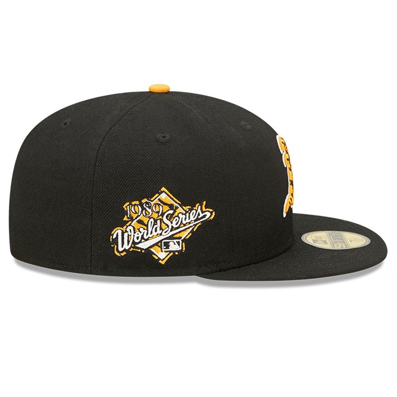 59fifty New Era Oakland Athletics Tiger Fill Fitted Gorras Negros | PS5673198