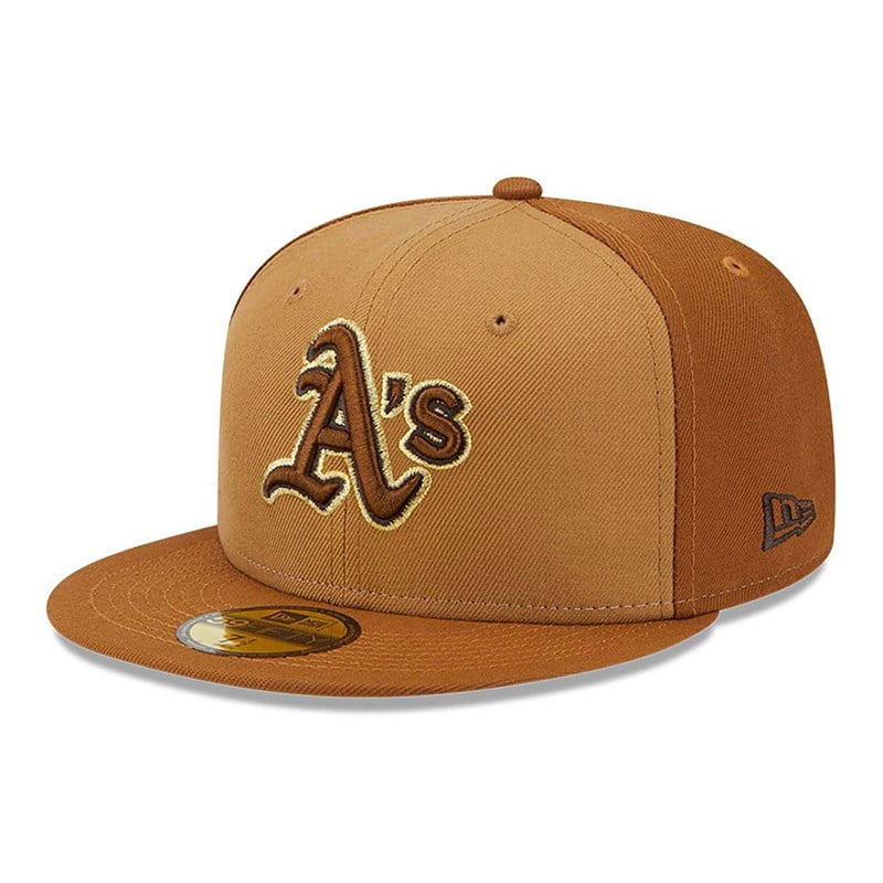 59fifty New Era Oakland Athletics Tri Tone Fitted Gorras Marrom | GZ8091675