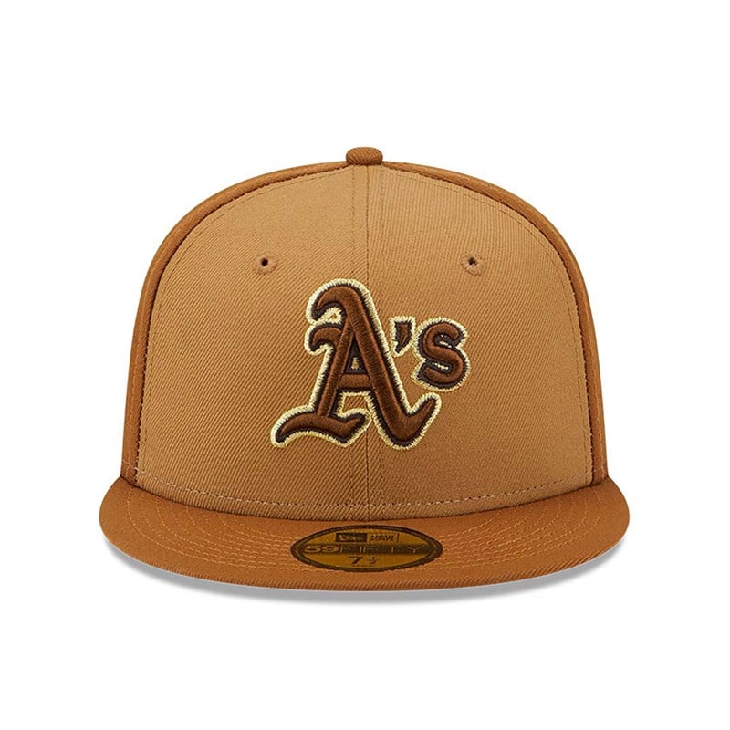 59fifty New Era Oakland Athletics Tri Tone Fitted Gorras Marrom | GZ8091675