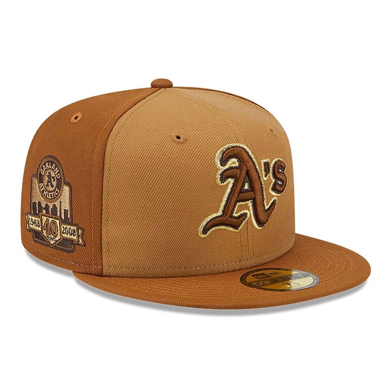 59fifty New Era Oakland Athletics Tri Tone Fitted Gorras Marrom | GZ8091675