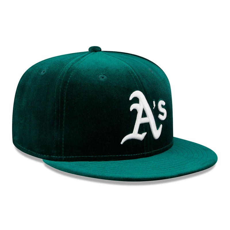 59fifty New Era Oakland Athletics Velvet Fitted Gorras Verdes | JY2017596