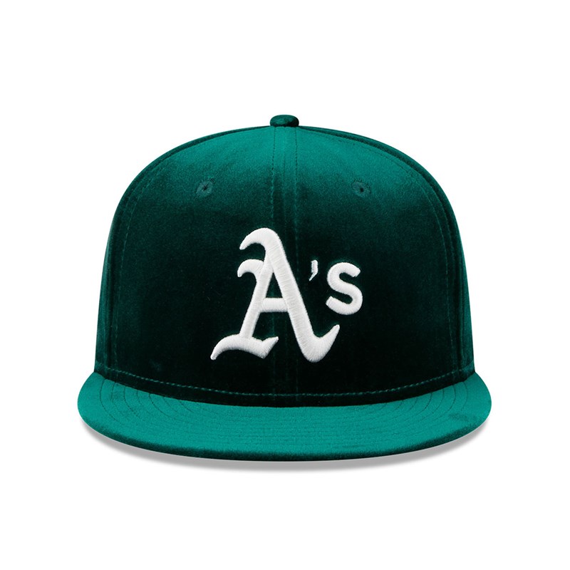 59fifty New Era Oakland Athletics Velvet Fitted Gorras Verdes | JY2017596