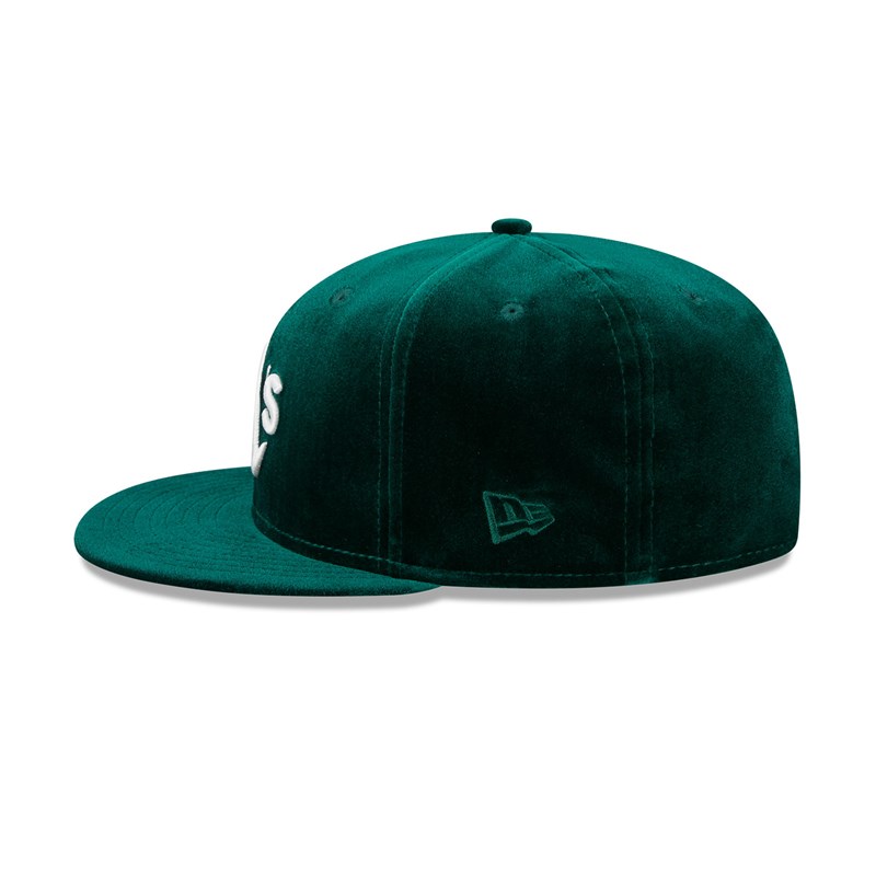 59fifty New Era Oakland Athletics Velvet Fitted Gorras Verdes | JY2017596